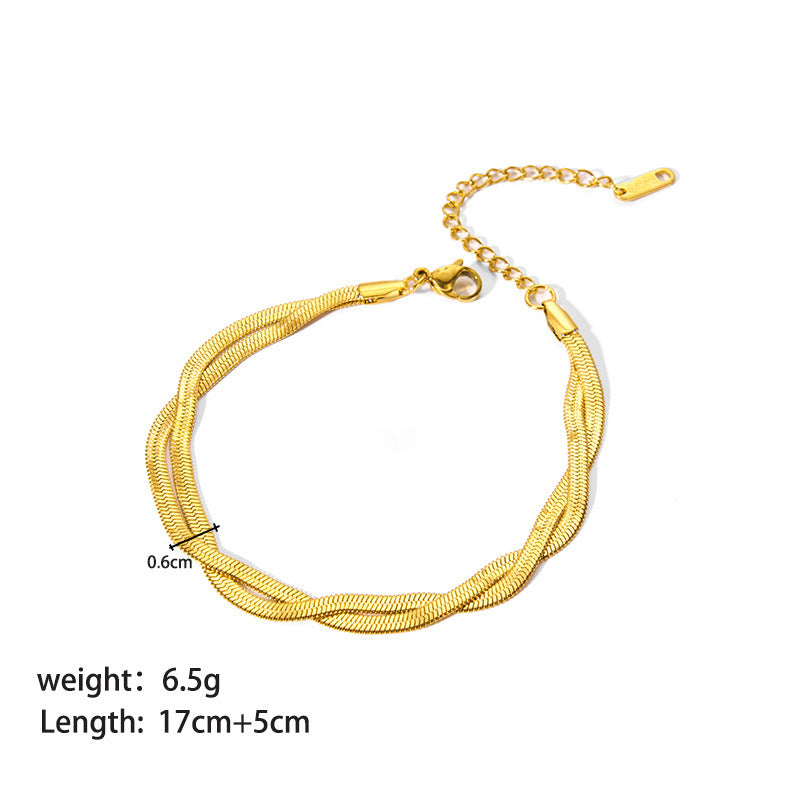 Stainless Steel Ornament Bracelet Female