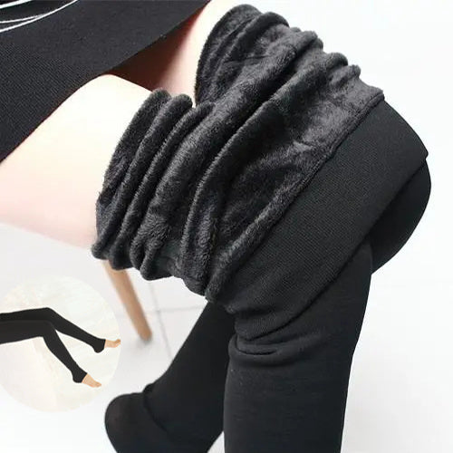 Fleece Leggings Winter Warm Thick High Stretch Plus Velvet Skinny Fitness Woman Pants Suitable Weight 45-75kg